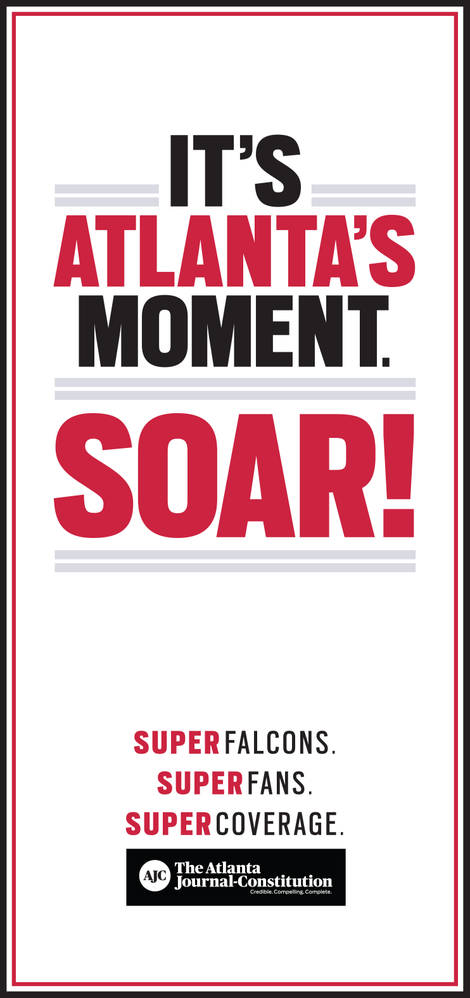 The Atlanta Journal-Constitution ran this ad before Sunday’s game and on Monday.